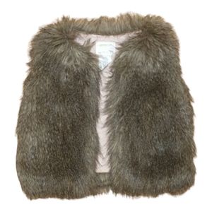 Crewcuts Girls Faux Fur Casual Vest Size XS-S
